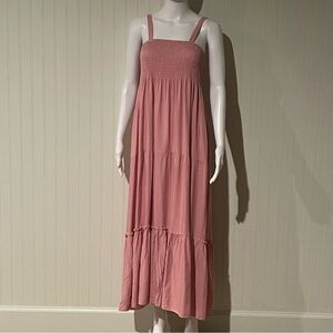 Pink Tiered Maxi Dress